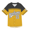 TSYX baseball T-shirt in yellow and black with 'Yourteam' and number 23, polyester material.