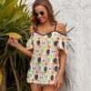 Floral print off-shoulder sling top with adjustable straps, perfect for summer casual wear
