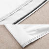 White wrap chest top, polyester jersey fabric detail, Inkedjoy fashion.