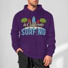 Purple California Surfing hoodie for men, loose fit, cotton blend, suitable for daily wear.