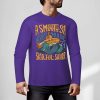 Purple pure cotton long sleeve T-shirt featuring 'A SMOOTH SHAKER' graphic for casual wear.