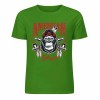 Green cotton short sleeve T-shirt with AMERICAN LEGEND gorilla graphic print, summer fashion.