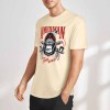 Cream cotton short-sleeved T-shirt with "AMERICAN LEGEND" gorilla graphic print