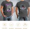 Gray cotton Fearless Tiger graphic tee, front and back print, collection.