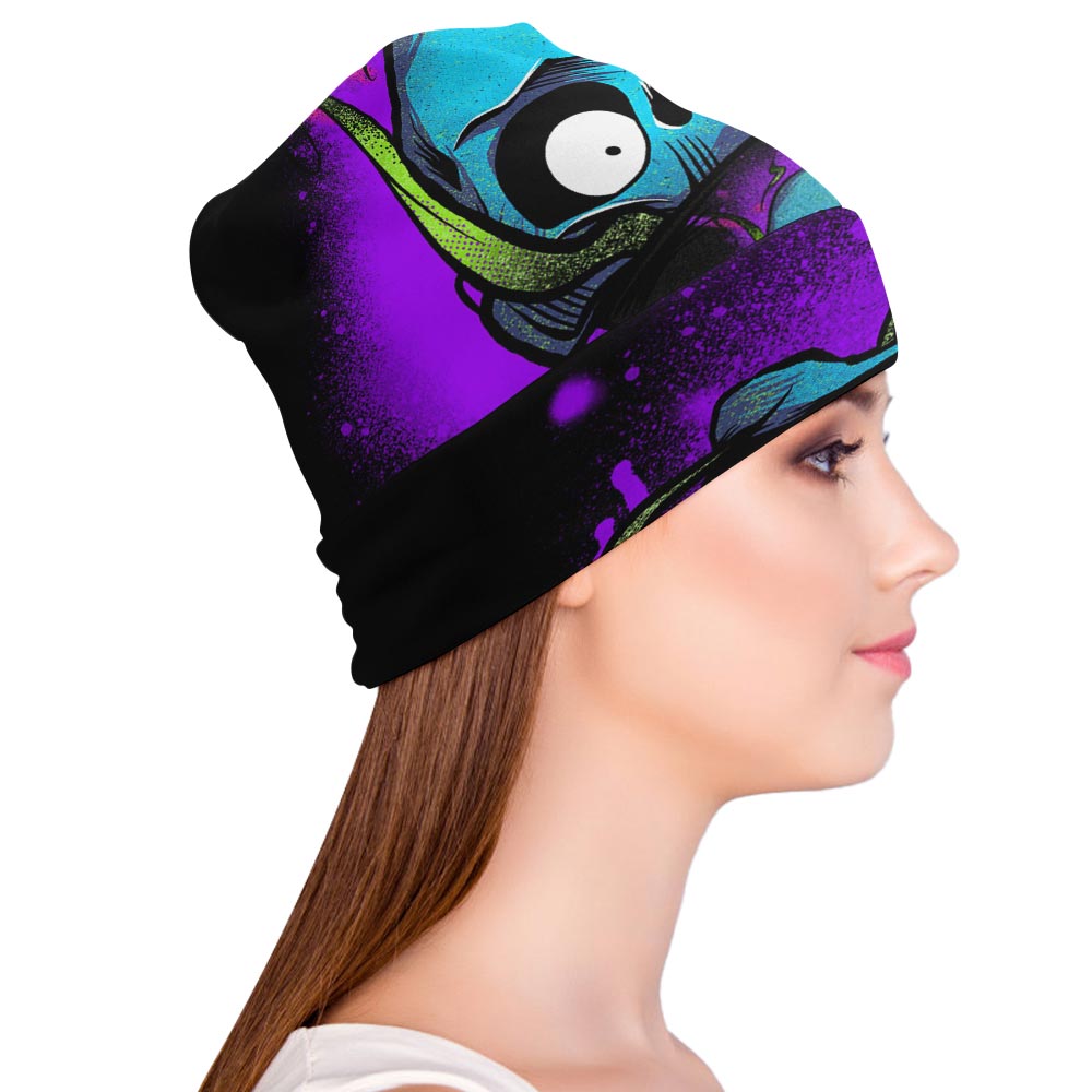 Full print polyester pullover cap with vibrant design, suitable for outdoor activities. Keeps head warm and stylish.