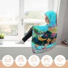 Arctic Velvet Hooded Blanket: Underwater scene design for cozy lounging.