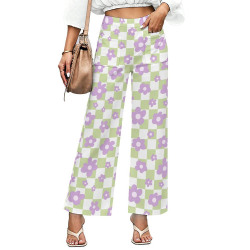 Straight wide-leg pants