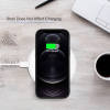 iPhone 12 Pro black glass case wirelessly charging. Anti-fall protection, easy use.