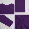 Purple pure cotton long-sleeved T-shirt, showcasing fabric detail and casual wear style.