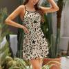 Slim sling dress with star pattern, adjustable straps and flattering fit