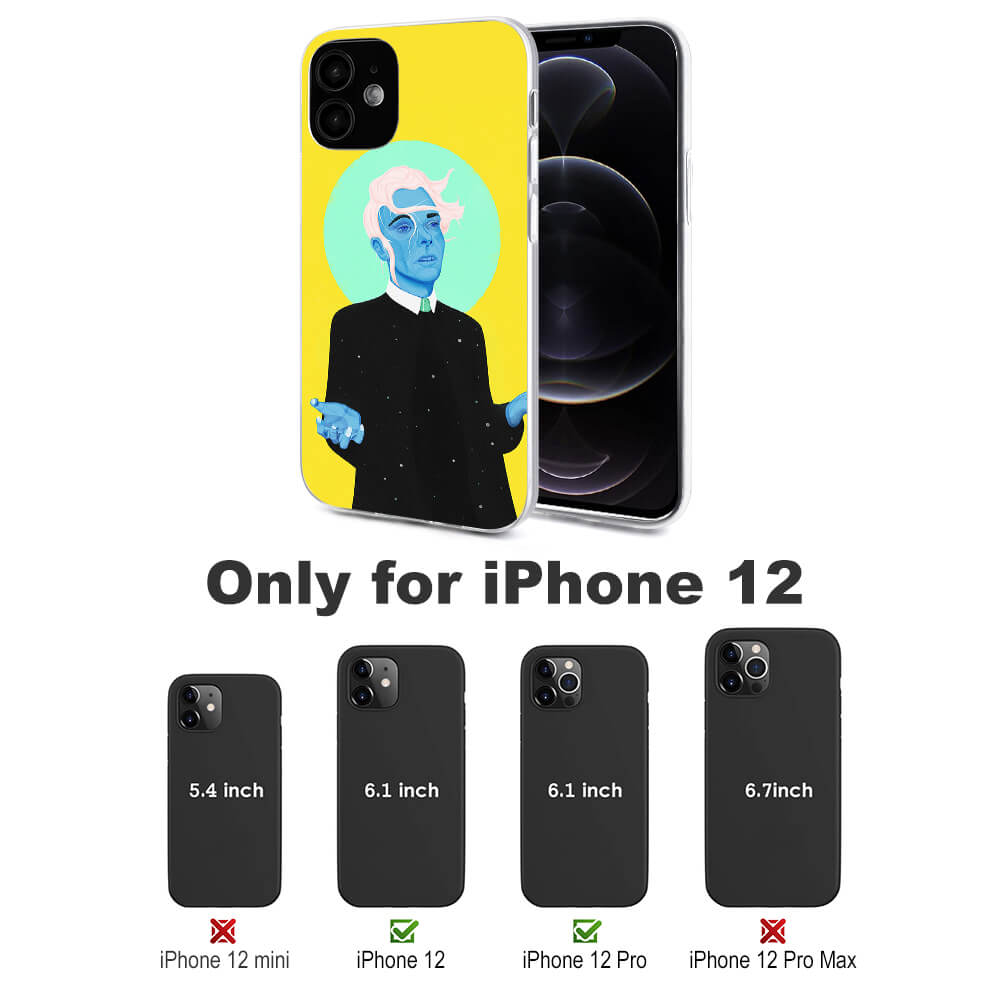 iPhone 12 case with unique art design in yellow, providing phone protection, Only for iPhone 12