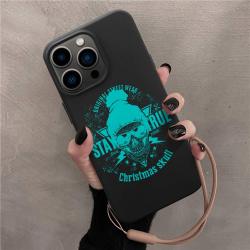 iPhone 13 phone case with glow-in-the-dark design, made of TPU. Black case with intricate illuminated pattern.