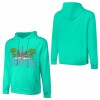 Green cotton California Surfing hoodie, loose fit, suitable for daily wear.