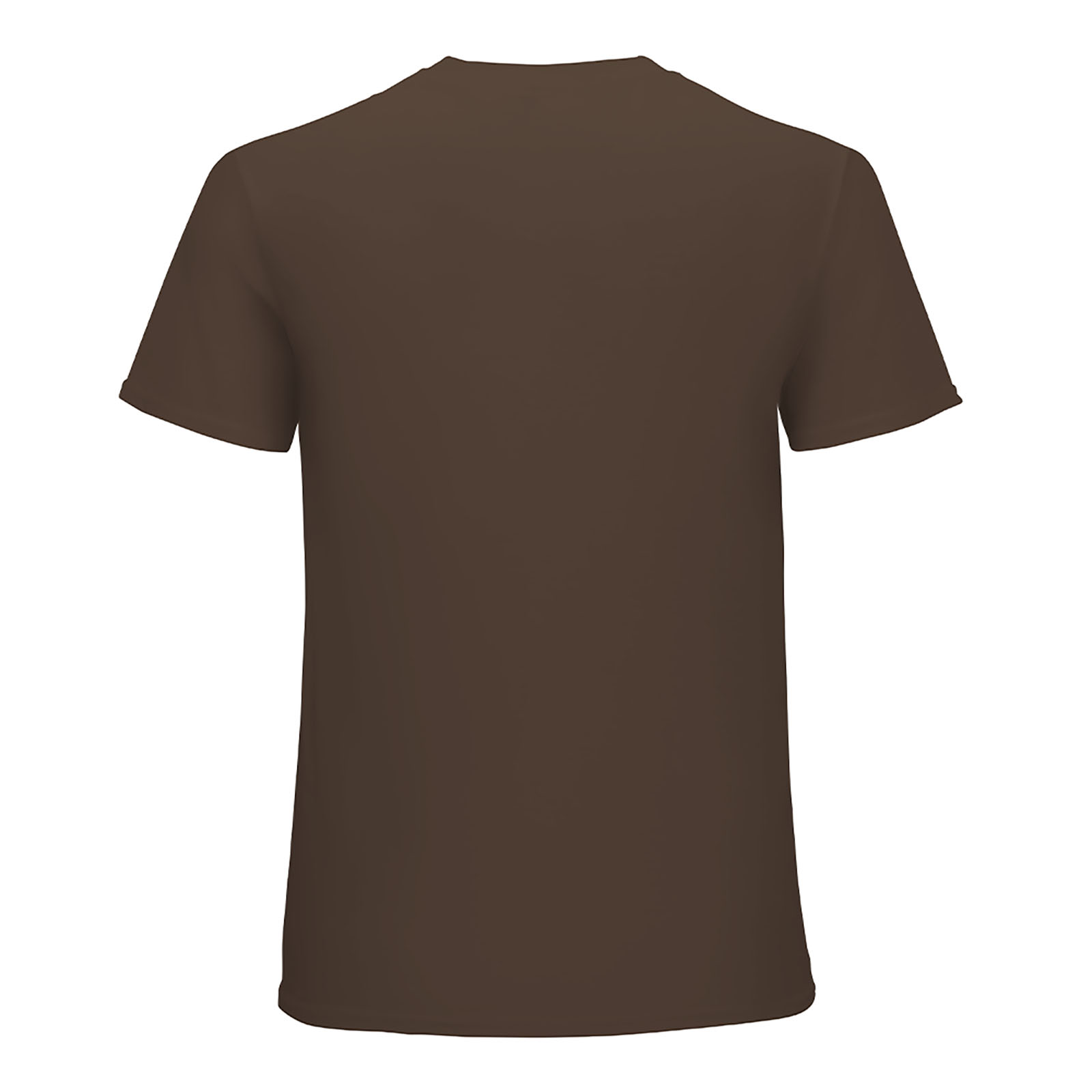 Men's brown 100% cotton t-shirt - back view, Inkedjoy design