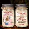 Personalized mason jar light gift for mom and daughter, featuring warm starlights.