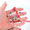 Personalized Dog Mom glass ornament, festive design, 3.07 inch, Christmas decoration.
