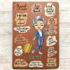 Personalized PU Leather Journal with travel-themed illustrations and quotes