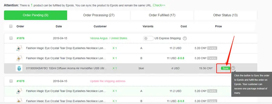 EPROLO dropshipping platform