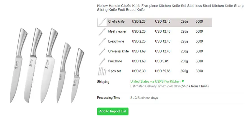 Five-piece- Kitchen-Knife-Set
