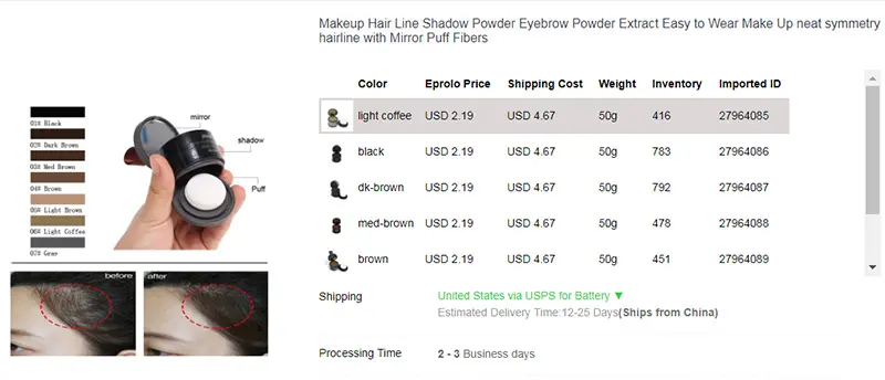 dropshipping hair