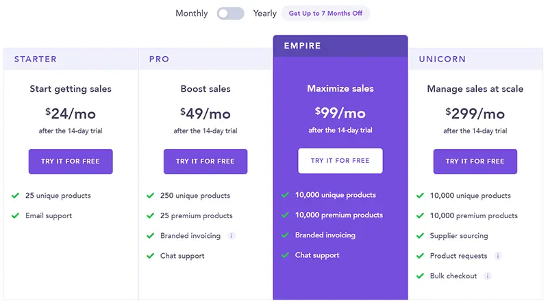 Spocket Pricing