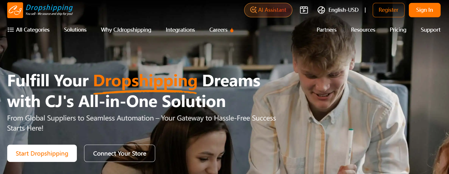 CJdropshipping is a platform that combines sourcing and order fulfillment