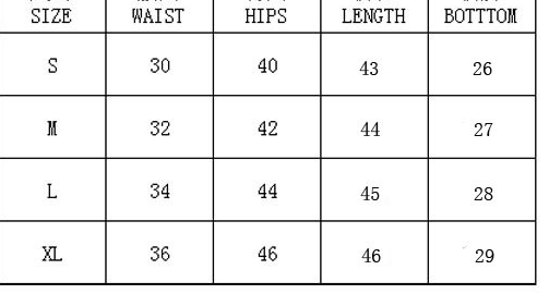 Ladies Gym And Running Shorts With Handy Side Pockets size chart