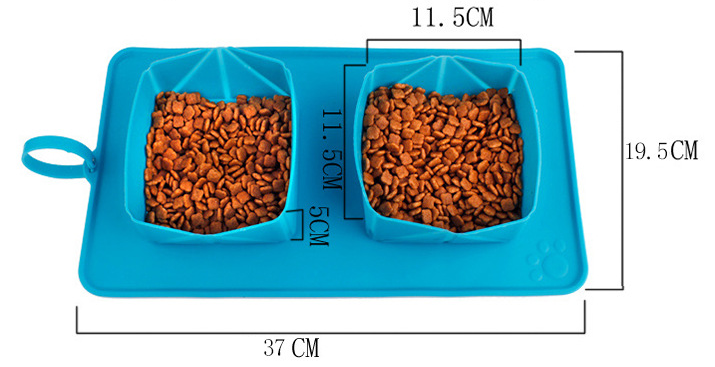 Pet bowl silicone folding bowl