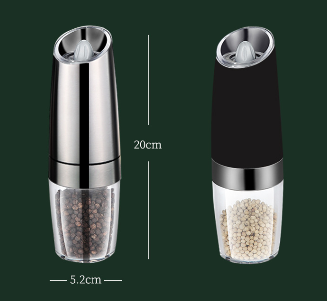 Electric Gravity Induction Pepper Grinder - Ceramic - Metal