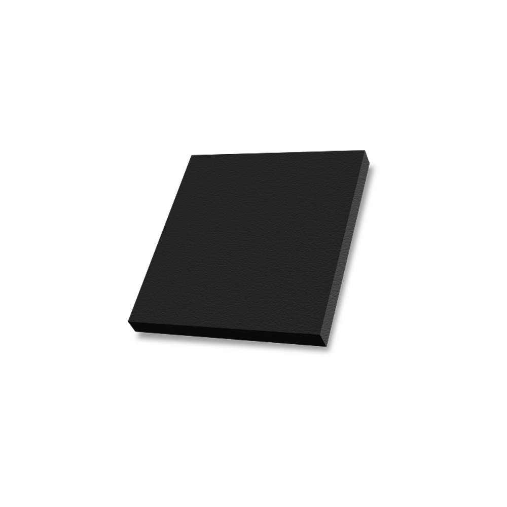 Black 4x4 inch canvas print, artist quality ultra-thick cotton, perfect for custom branding.