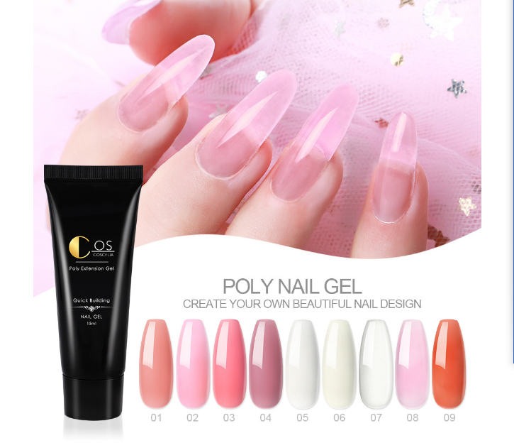 Professional poly nail gel kit uv gel nail kits with lamp all for manicure nail kit set nail art decorations nail kit