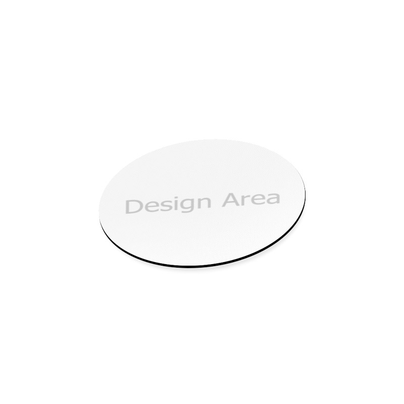White round coaster with Design Area for custom branding, perfect for Inkedjoy dropshipping