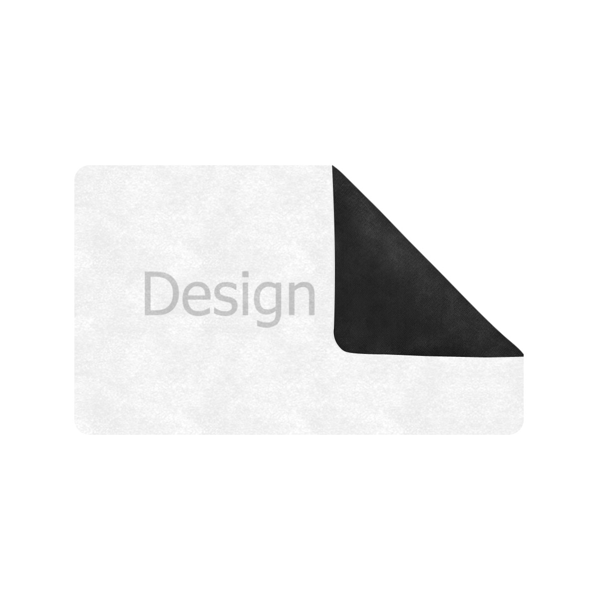 Custom 30x18 inch doormat design area, featuring plush sponge material, perfect for indoor home decor.