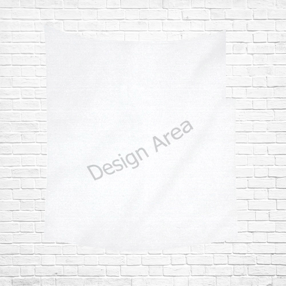 Cotton linen wall tapestry with "Design Area" text, for custom printing, 51x60 inches, durable and lightweight