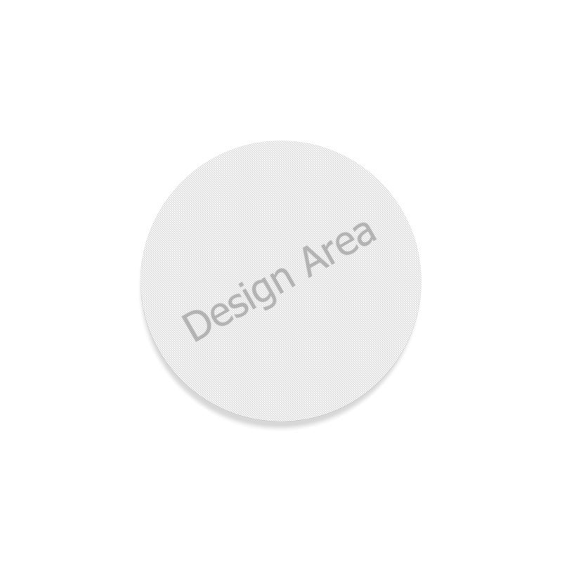 White Round Coaster with Design Area, perfect for custom branding and dropshipping.