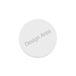 White Round Coaster with Design Area, perfect for custom branding and dropshipping.