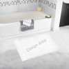 White Bath Rug in a Bathroom, Polyester Bath Mat, Inkedjoy, bathroom decor