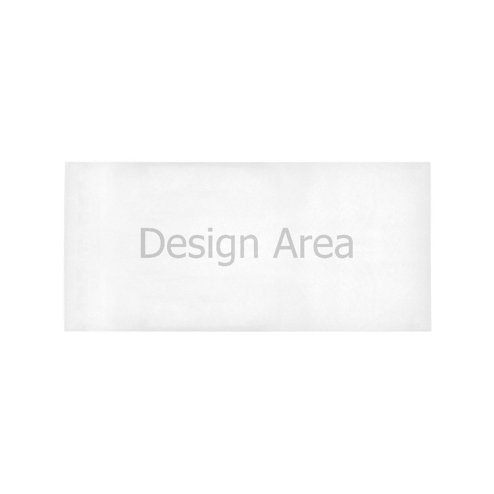 White rectangular area rug with "Design Area" text, perfect for living room decor, stain-resistant polyester material