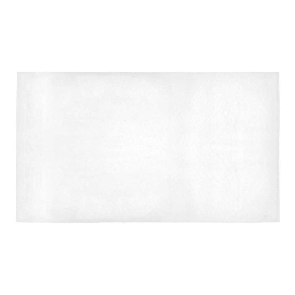 White polyester bath rug, 16x28 inch, for bathroom, Inkedjoy.