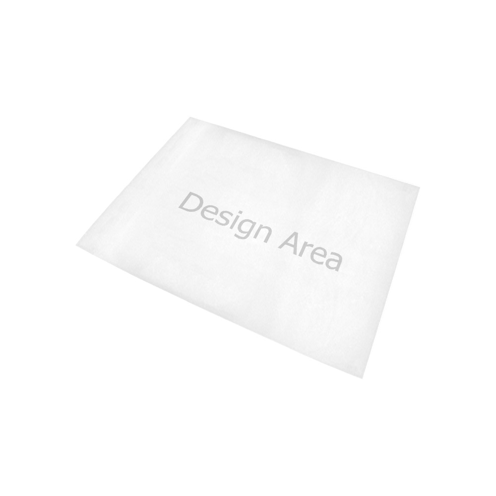 White 'Design Area' rug, stain-resistant, 5'3''x4', for living room decor.