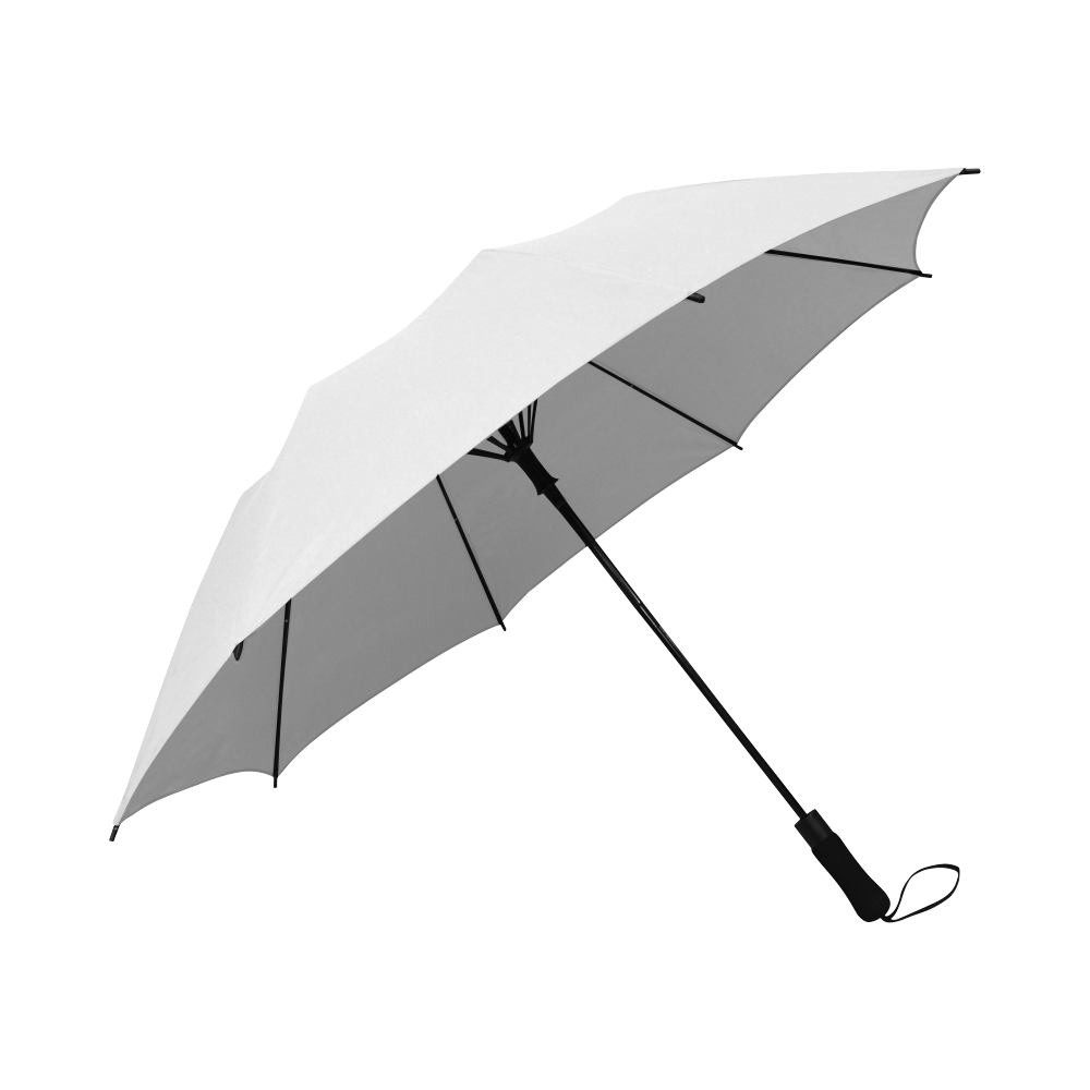 White semi-automatic foldable umbrella, waterproof fabric, perfect for dropshipping and custom branding.