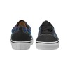 Men's Lace-Up Canvas Shoes (Model E001-2) Oxford style, Black and blue pattern on the heel.