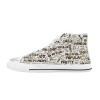 Aquila High Top Men's Canvas Shoes with all-over print, white sole, and high-top style.
