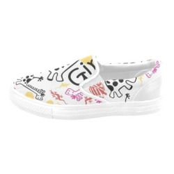 Slip-on Canvas Women's Shoe with Colorful Design. Model 019.