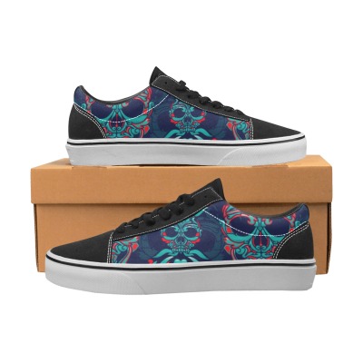 Men's Lace-Up Canvas Shoes (Model E001-2) with abstract design, Oxford shoes