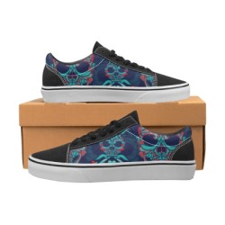 Men's Lace-Up Canvas Shoes (Model E001-2) with abstract design, Oxford shoes