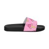 Women's slide sandals with watermelon popsicle pattern. PVC straps and sole for comfort and style.