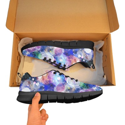 Men's Breathable Sneakers (Model 055) with Colorful Printing in Box, Mesh Cloth, Sports Shoes
