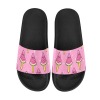 Women's Slide Sandals with Ice Cream Pattern - PVC straps and sole, for comfort and style