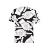 Men's black and white hand pattern t-shirt